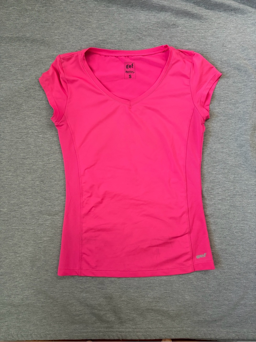 Active Women's Hot Pink V-Neck Short Sleeve Performance Tee